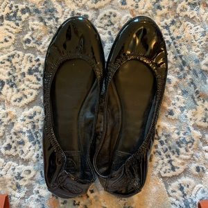 Tory Burch Black Patent Leather Flats